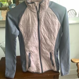 Champion Pink and Gray Women's Zip Up Jacket, Fleece Lining